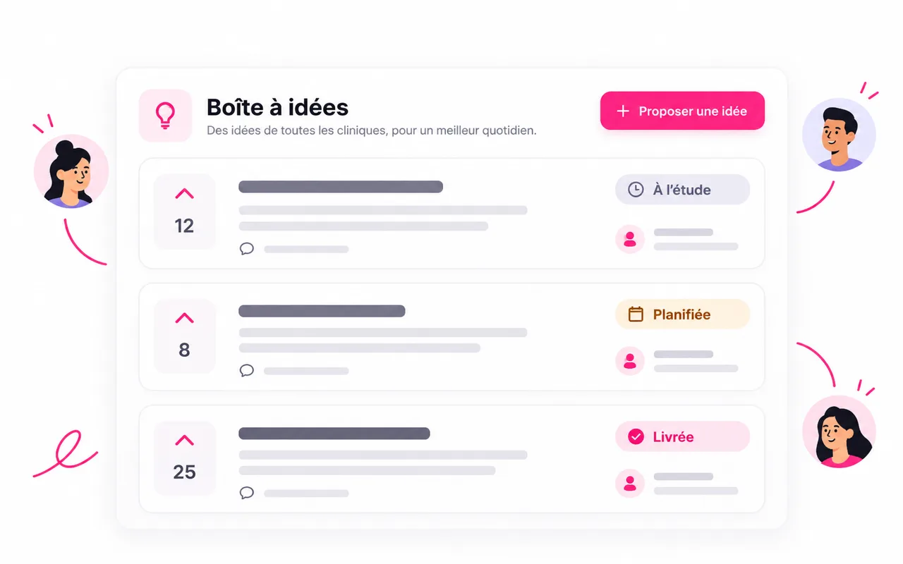 Votre suggestion est votée, suivie, livrée.