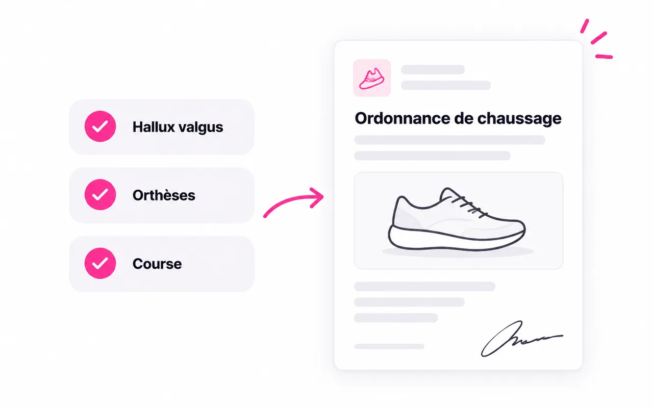L'ordonnance de chaussage en un clic.